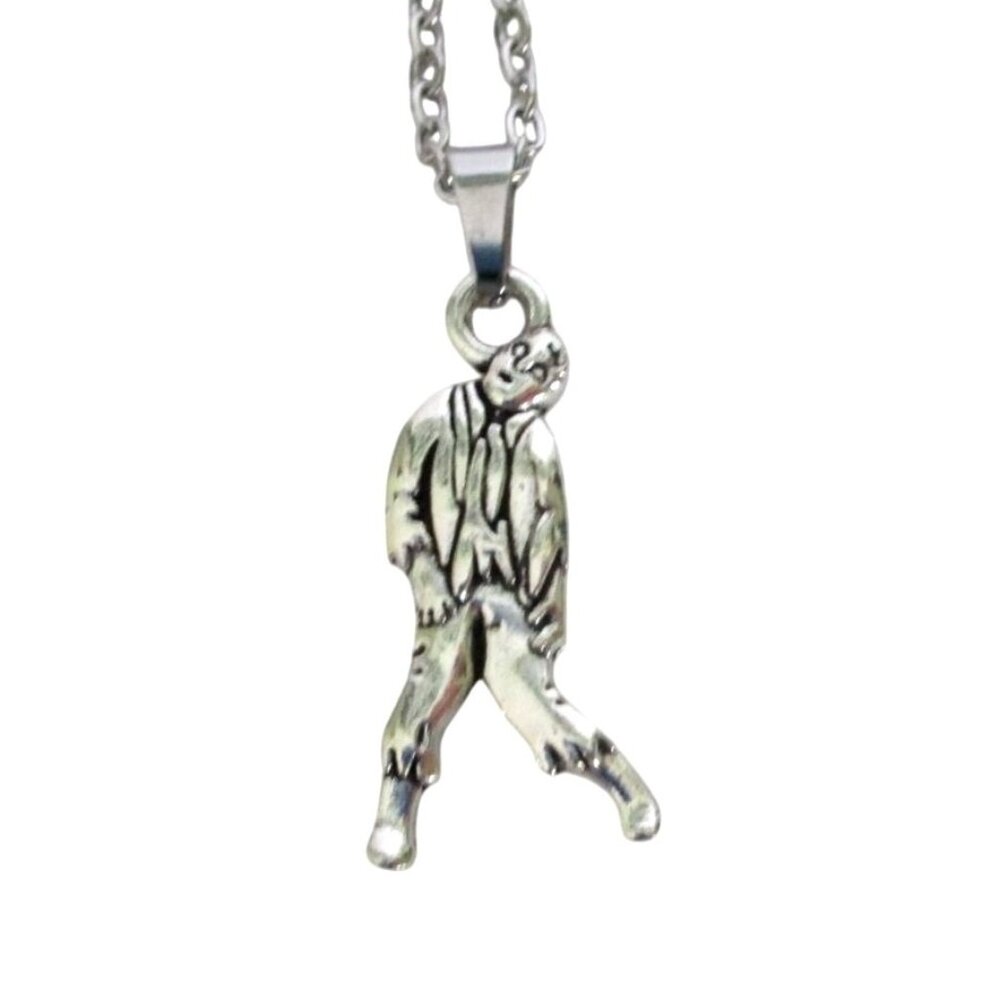 New Zombie Pendant Necklace With 19" Stainless Chain Unisex Walking Dead Jewelry